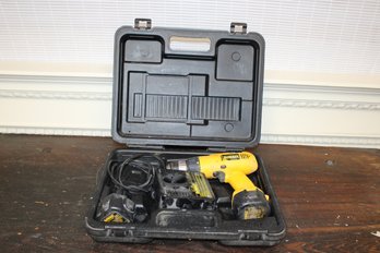 Dewalt Drill #DW952 -3/8' VSR Adjustable Clutch Cordless- Battery And Charger - In Blow Mold Case
