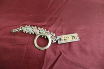 Mass Disabled Veterans Mini License Plate Key Chain