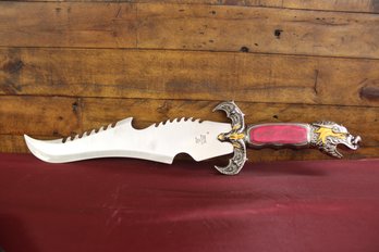 Jim Frost Dragon Slayer Knife Iwth Scabbard 22' Total Length 8' Blade