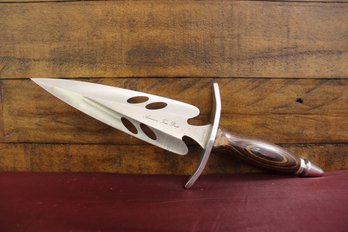 Frost Cutlery Designed By Jim Frost Dagger With Scabbard Amazon Tear Drop 13' Total Length 7' Blade