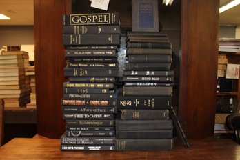 38 Black Vintage Books Approximately 8-9' Tall All Very Clean & Free Of Mildew