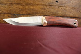 BudK Knife With Wolf With Scabbard 10' Total Length 5' Blade