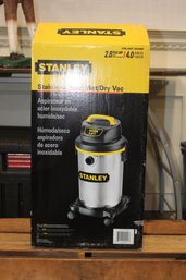 Stanley - Stainless Steel Wet/Dry Vacuum - 2.8 Peak HP 4.0 Gallons - New In Opened Box