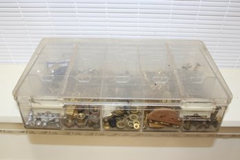 Container Of Brass Fittings, Nuts, & Screws
