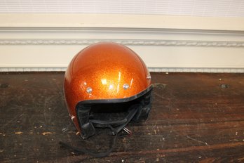Orange Motorcycle Helmet - Unknown Size