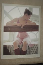 Harvey Edwards Signed Print Dancer By The Window 2004 31 1/2' X 23 5/8'