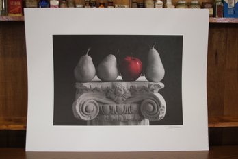 Harvey Edwards Print Signed Stamped Pears & Passion 1996 22' X 28'