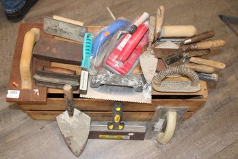 Masonry And Dry Wall Tool Lot  Some Old Some New - 22 Pieces