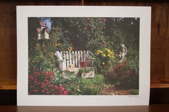 Harvey Edwards Print Secret Garden Signed Stamped 9 Of 50  24' X 18'