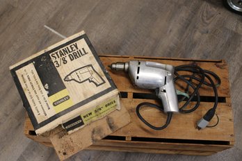 Stanley 3/8' Drill - Tested - Operational