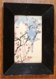 Cherry Blossoms Painting On Silk  6 1/4' X 8 1/2'