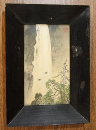 Waterfall Painting On Silk 6 1/4' X 8 1/2'