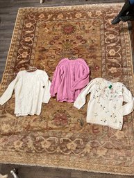 3 Sweaters Womens Small & Medium, Hand Knitted & Shenanigans