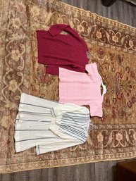 2 Sweaters & 1 Skirt & Sweater Set, Hand Knitted & Marissa Christina
