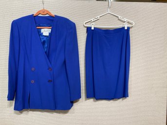 Laurel Suit In New Wool Made In Germany Euro Size 42 (US Size 12) In Royal Blue