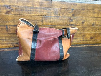 Vintage Leather Handbag 17 X 12 X 6 1/2