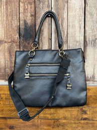Pebbled Leather Handbag 14 X 11