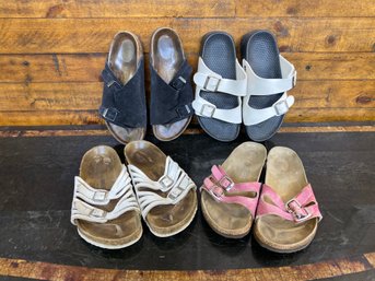 4 Pairs Of Authentic Birkenstock Sandals Size 9-9.5