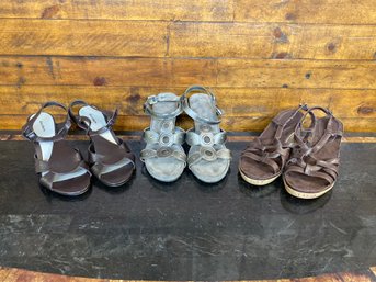 3 Pairs Of High Heel Sandals Size 8.5-9