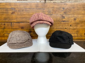 3 Y2K Newsboy Caps By Lei, Mudd And Sonoma