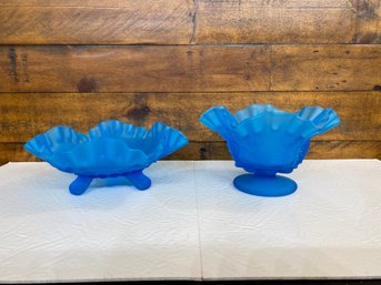 2 Westmoreland Blue Mist Candy Dishes