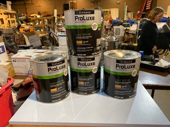 4 One Gallon Cans Of Sikkens Pro Lux Translucent Matte Wood Finish In Teak