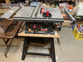 Craftsman Table Saw Model # 137.218030 With Fence And T Square & Heavy Duty Table