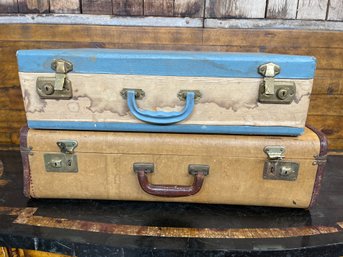 2 Vintage Suit Cases 21 X 13 And 24 X 13