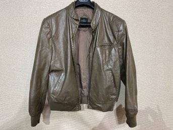 70s Vintage Mens Cooper Leather Jacket Espresso Size 42