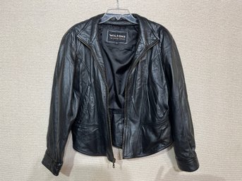 Wilsons Large Black Leather Jacket