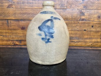 Somerset Potters Ovoid Jug With Large Acorn Decoration 10.5' X 7.5'