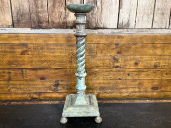 Very Heavy Copper Candle Stick 20 Inch Tall