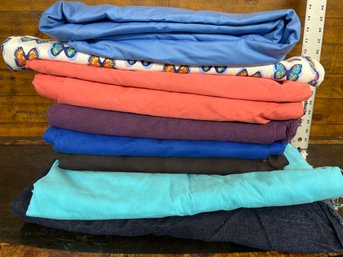 Assorted Lot Of Denim Wool And Heavy Cotton Type Fabric