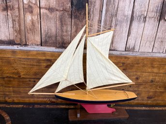 Sail Boat On Stand 26-1/4' Long 27' Tall 5' Wide