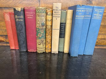 Poetry Book Lot 12 Books Some A E G One Inscribed See Photos For Details