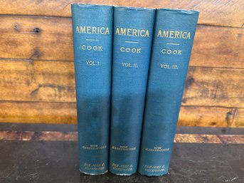 America By Joel Cook 3 Volume Set 1900s A E G With Dust Covers