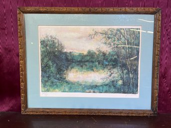 Bernard Gantner Numbered  Signed Lithograph 26 Wide 20 Height Lithograph 143 Of 375
