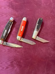 3 Pocket Knives,