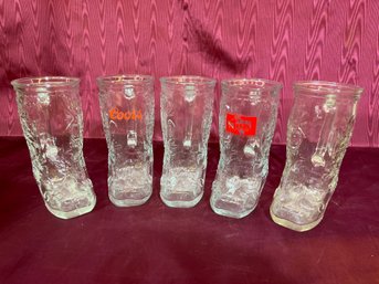 Western Cowboy Boot Glasses 5 Pieces