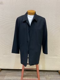 Men's Ermenegildo Zegna4 Button Shirt Jacket 100 Wool Black Size 52  No Stains Rips Or Discoloration