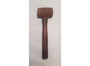 Vintage CHICAGO RAWHIDE No.3 Cast Iron Mallet With Rawhide Faces Made In U.S.A.