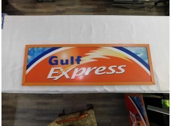 Gulf Express Sign 61' X 20' Acrylic With Metal Frame