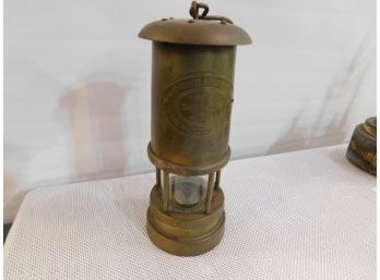 Antique Brass 'Authentic Sailing Wear' 1871 Type SL Safety Lamp NY 12' Tall