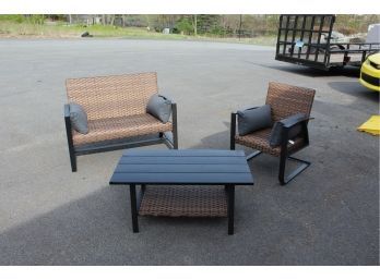 Better Homes And Gardens Indoor/outdoor Set Loveseat, Chair, And Table Brand New