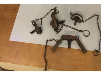 4 Vintage Small Game Traps All In Working Order