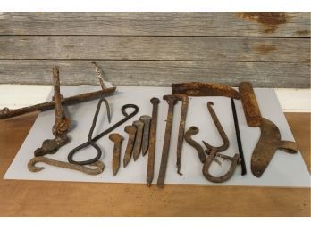 Forged Iron Lot Excellent For Blacksmithing Or Using