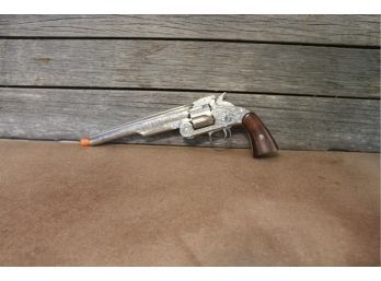 Very Heavy Metal Replica Pistol Beautifully Engraved In Excellent Condition