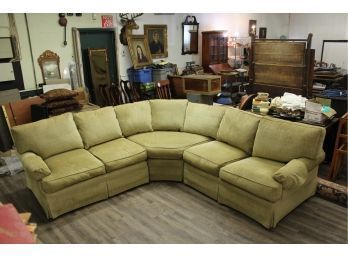 Thomasville Sectional Sofa Chenille 3 Pieces Approximately 89' X 89'seat Hight 18' Seat Depth 20-22'