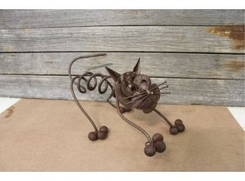 Iron Cat Lawn Ornament Statue