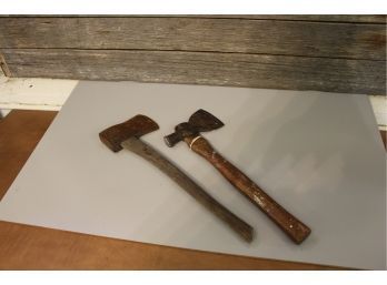 Pair Of Hatchets 1 Wood Chopping/ Camping Hatchet And 1 Shingle Hatchet